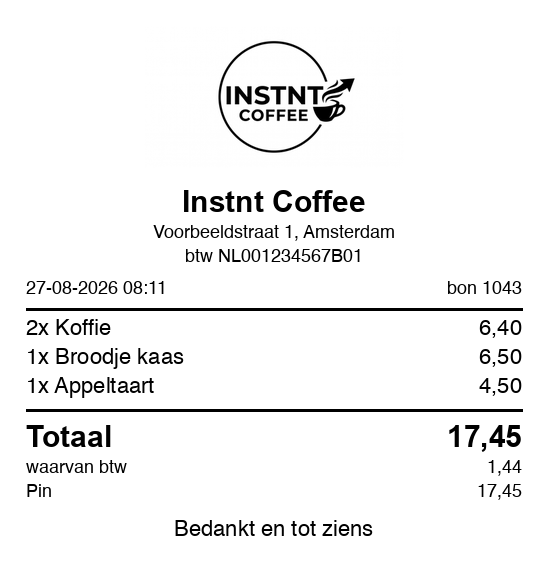 Receipt · 80 mm roll